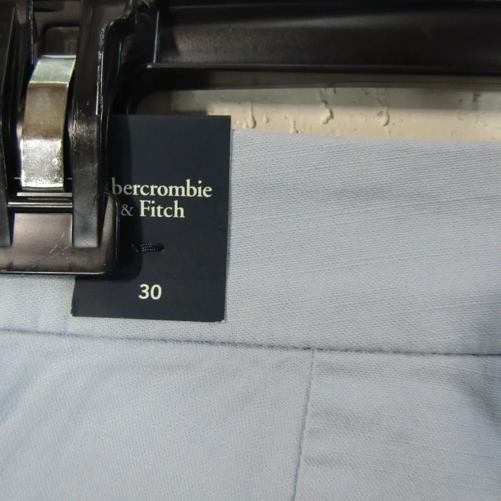 Abercrombie & Fitch Men's Size 30 Light Blue Stretch Chino Shorts 9